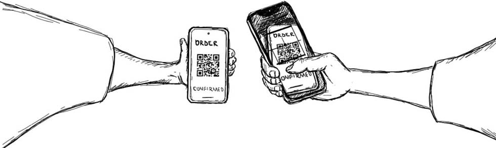 Hands with phones